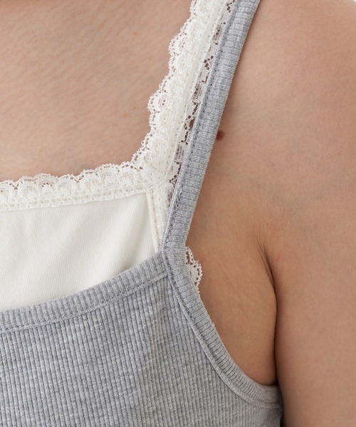 RAY CASSIN(レイカズン)の「レイヤードパット付キャミ(キャミソール・レディース・グレー系その他2/ブラック系その他2/ベージュ系その他2/ホワイト系その他・FREE)」の19枚目の写真