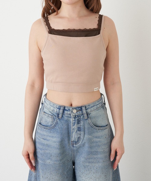 RAY CASSIN(レイカズン)の「レイヤードパット付キャミ(キャミソール・レディース・グレー系その他2/ブラック系その他2/ベージュ系その他2/ホワイト系その他・FREE)」の14枚目の写真