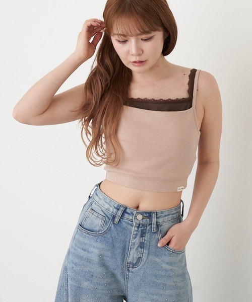 RAY CASSIN(レイカズン)の「レイヤードパット付キャミ(キャミソール・レディース・グレー系その他2/ブラック系その他2/ベージュ系その他2/ホワイト系その他・FREE)」の11枚目の写真