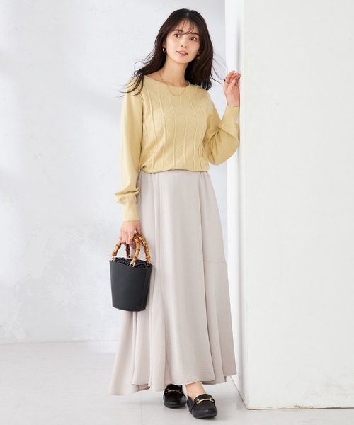 a.v.v(アーヴェヴェ)の「【雑誌InRed(宝島社)4月号掲載】バンブーハンドルミニバケツトート(トートバッグ・レディース・ブラック/クリーム/ダークインディゴブルー・38)」の15枚目の写真