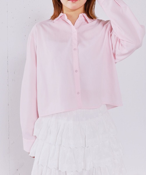 archives(アルシーヴ)の「ワンポイントショートシャツ(シャツ/ブラウス・レディース・イエロー/ピンク/ブルー・MEDIUM)」の3枚目の写真