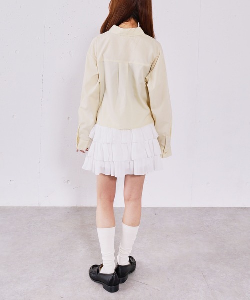 archives(アルシーヴ)の「ワンポイントショートシャツ(シャツ/ブラウス・レディース・イエロー/ピンク/ブルー・MEDIUM)」の11枚目の写真