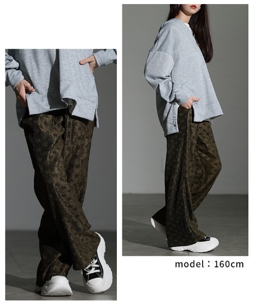 Sawa a la mode（サワアラモード）の「ドット柄エンボスプリーツイージーパンツ（その他パンツ・レディース・ブラック/オリーブ・FREE）」の19枚目の写真