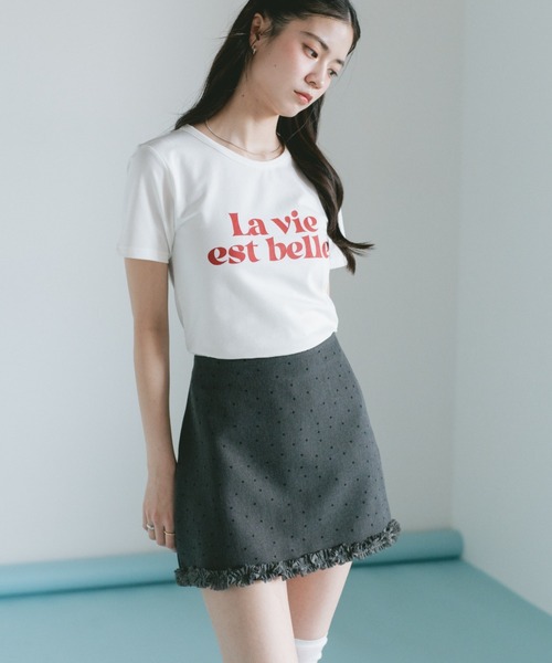 VANNIE U(ヴァニーユー)の「コンパクトバイカラーロゴTシャツ(Tシャツ/カットソー・レディース・ブラック/ホワイト/ネイビー・FREE)」の20枚目の写真