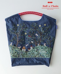 SUPER HAKKA（スーパーハッカ）の「SUPER HAKKA×Ball&Chain シルエットツリー刺繍トートバッグ(M)（トートバッグ）」