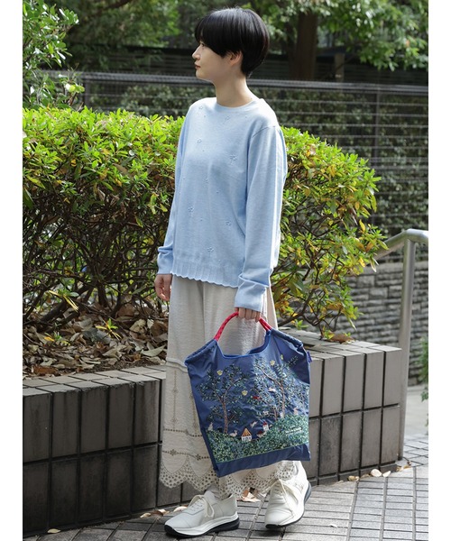 SUPER HAKKA×Ball&Chain シルエットツリー刺繍トートバッグ(M)（トート