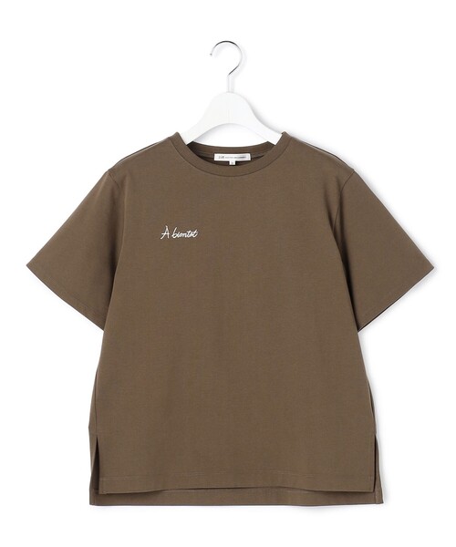 23区 S(ニジュウサンクチイサイサイズ)の「バック刺繍 メッセージロゴ Tシャツ(Tシャツ/カットソー・レディース・ブラウン系/ホワイト系/ベージュ系/ブラック系・32)」の19枚目の写真