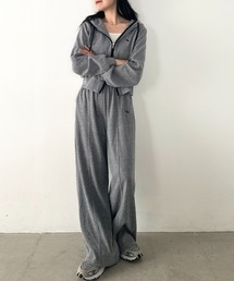 Niell（ニール）の「POLO CHAMPS(ポロチャンプス)/セットアップ ジップパーカー ダブルジップ ワイドパンツ  ワンポイント刺繍（セットアップ）」