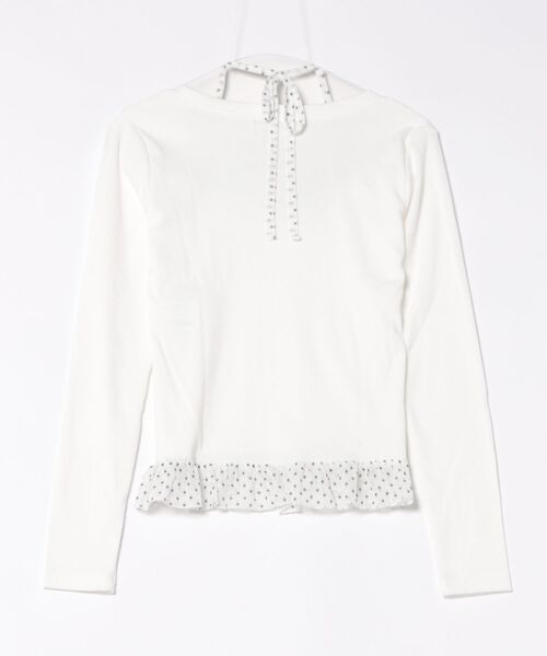 GORGE(ゴージ)の「《ドット・レイヤード》カットソー/フェミニン×Y2K/春秋/全2色(Tシャツ/カットソー・レディース・オフホワイト/ブラック・F)」の3枚目の写真