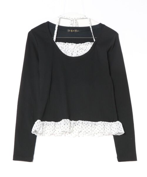 GORGE(ゴージ)の「《ドット・レイヤード》カットソー/フェミニン×Y2K/春秋/全2色(Tシャツ/カットソー・レディース・オフホワイト/ブラック・F)」の17枚目の写真