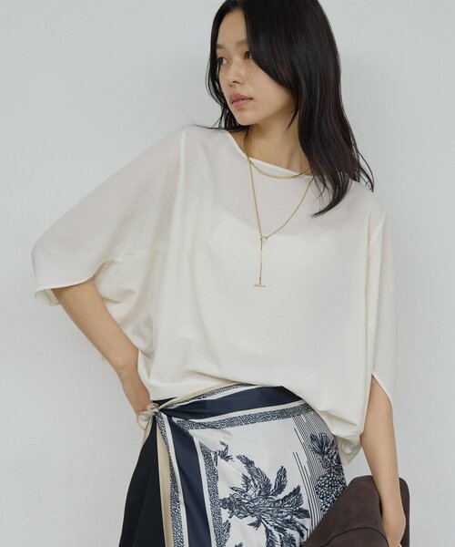 GALLARDAGALANTE（ガリャルダガランテ）の「ドルマンジャージープルオーバー（シャツ/ブラウス・レディース・ブルー系その他/ホワイト/ブラック/ライトベージュ・FREE）」の2枚目の写真