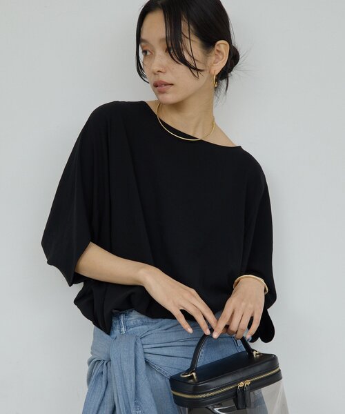 GALLARDAGALANTE（ガリャルダガランテ）の「ドルマンジャージープルオーバー（シャツ/ブラウス・レディース・ブルー系その他/ホワイト/ブラック/ライトベージュ・FREE）」の3枚目の写真