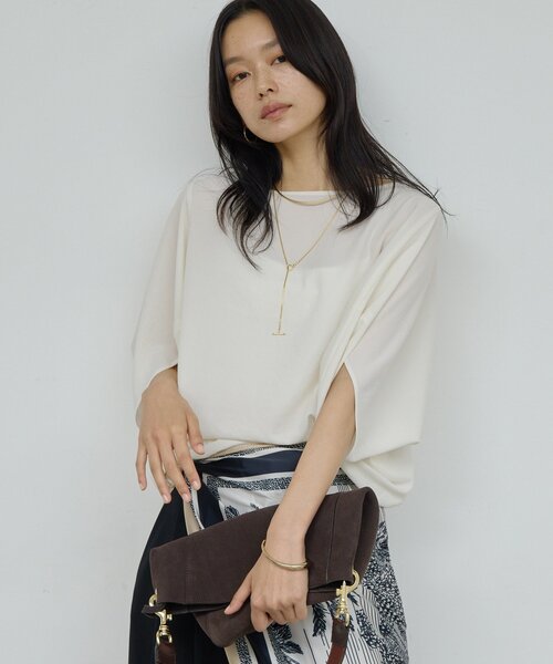 GALLARDAGALANTE（ガリャルダガランテ）の「ドルマンジャージープルオーバー（シャツ/ブラウス・レディース・ブルー系その他/ホワイト/ブラック/ライトベージュ・FREE）」の5枚目の写真