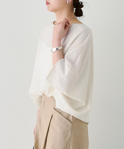 GALLARDAGALANTE（ガリャルダガランテ）の「ドルマンジャージープルオーバー（シャツ/ブラウス・レディース・ブルー系その他/ホワイト/ブラック/ライトベージュ・FREE）」の12枚目の写真