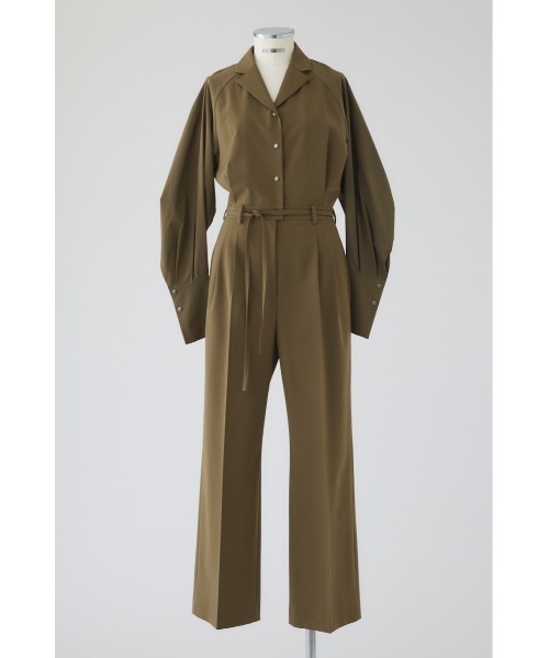 RIM.ARK（リムアーク）の「Raglan sleeve jumpsuit ラグラン スリーブ ジャンプスーツ（つなぎ/オールインワン・レディース・ブラック/ライトブラウン・36/38）」の2枚目の写真