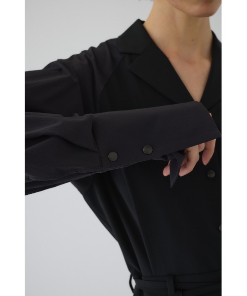 RIM.ARK（リムアーク）の「Raglan sleeve jumpsuit ラグラン スリーブ ジャンプスーツ（つなぎ/オールインワン・レディース・ブラック/ライトブラウン・36/38）」の17枚目の写真