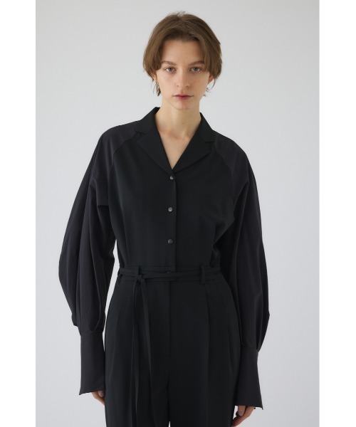 RIM.ARK（リムアーク）の「Raglan sleeve jumpsuit ラグラン スリーブ ジャンプスーツ（つなぎ/オールインワン・レディース・ブラック/ライトブラウン・36/38）」の4枚目の写真