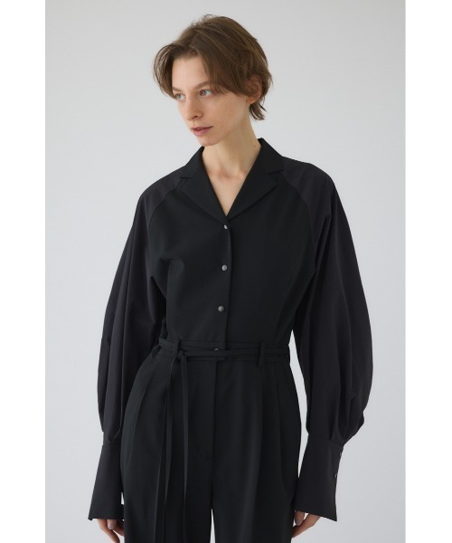 RIM.ARK（リムアーク）の「Raglan sleeve jumpsuit ラグラン スリーブ ジャンプスーツ（つなぎ/オールインワン・レディース・ブラック/ライトブラウン・36/38）」の6枚目の写真