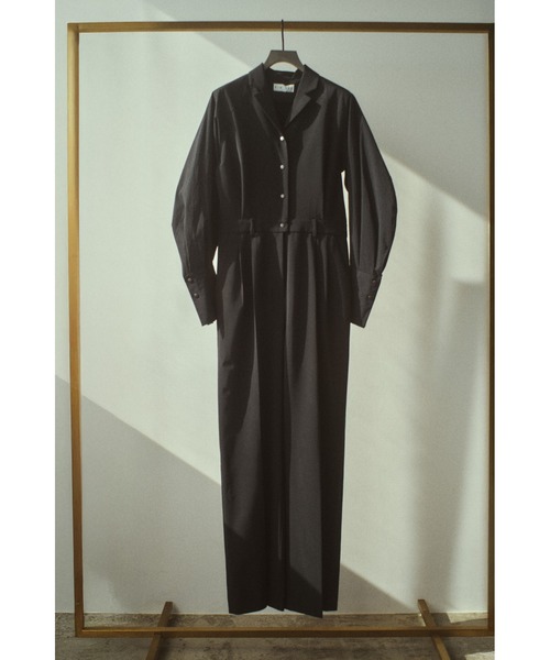 RIM.ARK（リムアーク）の「Raglan sleeve jumpsuit ラグラン スリーブ ジャンプスーツ（つなぎ/オールインワン・レディース・ブラック/ライトブラウン・36/38）」の3枚目の写真