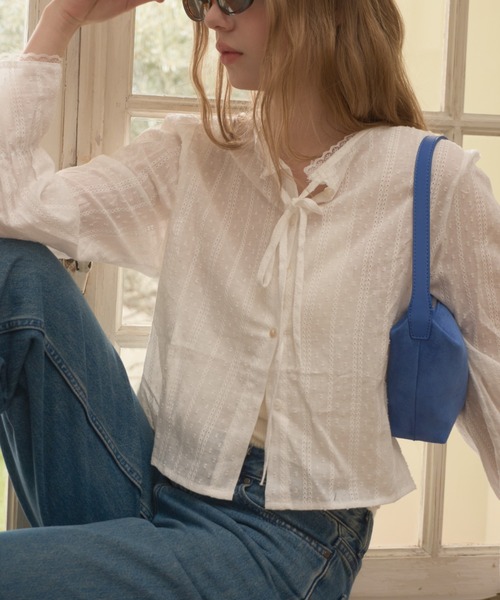 Birthday room(バースデイルーム)の「袖フリルレースブラウス/Sleeve frill lace blouse(シャツ/ブラウス・レディース・ホワイト/ブラック・FREE)」の7枚目の写真