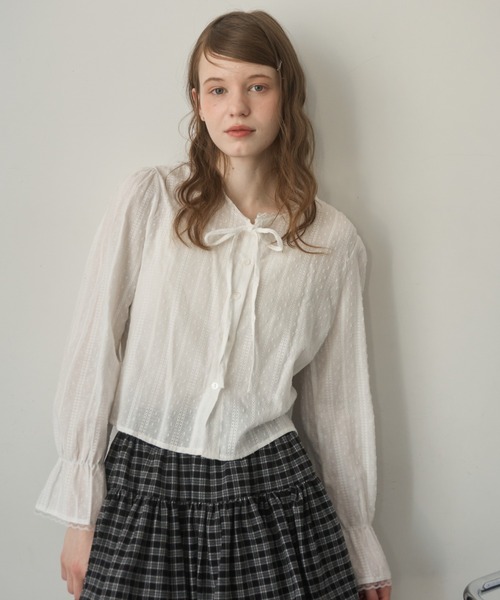 Birthday room(バースデイルーム)の「袖フリルレースブラウス/Sleeve frill lace blouse(シャツ/ブラウス・レディース・ホワイト/ブラック・FREE)」の15枚目の写真