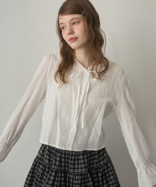 Birthday room(バースデイルーム)の「袖フリルレースブラウス/Sleeve frill lace blouse(シャツ/ブラウス・レディース・ホワイト/ブラック・FREE)」の4枚目の写真