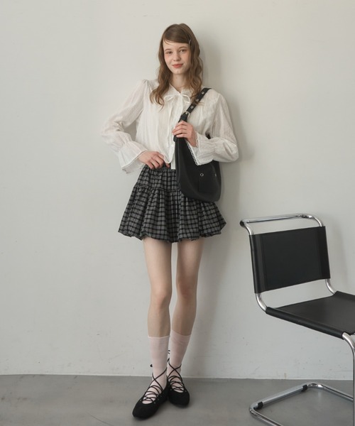 Birthday room(バースデイルーム)の「袖フリルレースブラウス/Sleeve frill lace blouse(シャツ/ブラウス・レディース・ホワイト/ブラック・FREE)」の18枚目の写真
