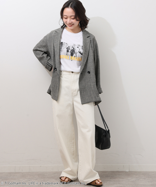 JOURNAL STANDARD relume（ジャーナルスタンダード　レリューム）の「ルーズストレートペインターデニム（デニムパンツ・レディース・ブルー系その他/アイボリー・36/38）」の3枚目の写真