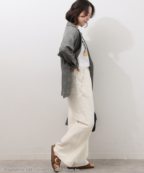 JOURNAL STANDARD relume（ジャーナルスタンダード　レリューム）の「ルーズストレートペインターデニム（デニムパンツ・レディース・ブルー系その他/アイボリー・36/38）」の5枚目の写真