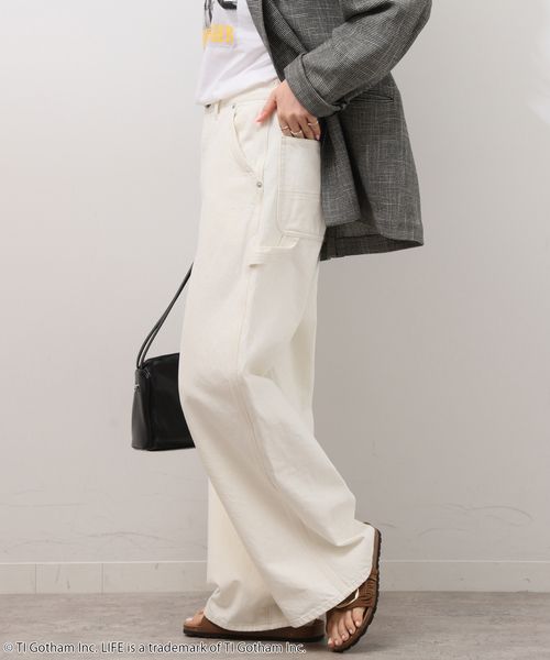 JOURNAL STANDARD relume（ジャーナルスタンダード　レリューム）の「ルーズストレートペインターデニム（デニムパンツ・レディース・ブルー系その他/アイボリー・36/38）」の9枚目の写真