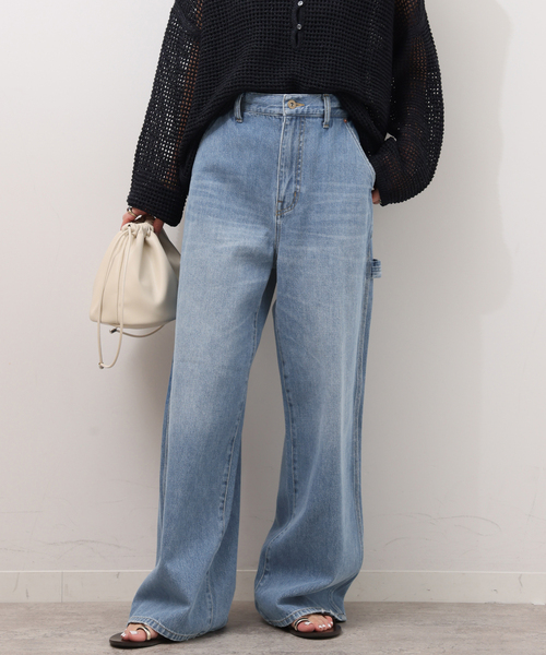 JOURNAL STANDARD relume（ジャーナルスタンダード　レリューム）の「ルーズストレートペインターデニム（デニムパンツ・レディース・ブルー系その他/アイボリー・36/38）」の17枚目の写真