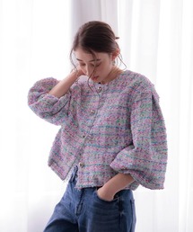 Jines（ジネス）の「ツイードボリュームスリーブブルゾン（ブルゾン）」