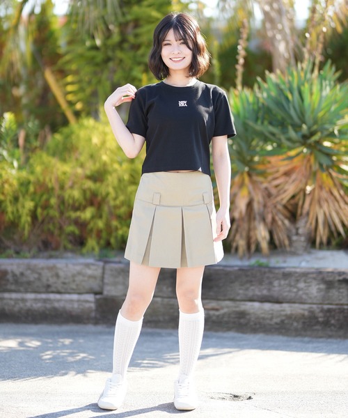 NEW ERA(ニューエラ)の「NEW ERA/ニューエラ レディース 半袖 クロップド丈 Tシャツ WS SS MINI TUARE LOGO(Tシャツ/カットソー・レディース・グレー/ブラック/ホワイト・S/M)」の13枚目の写真