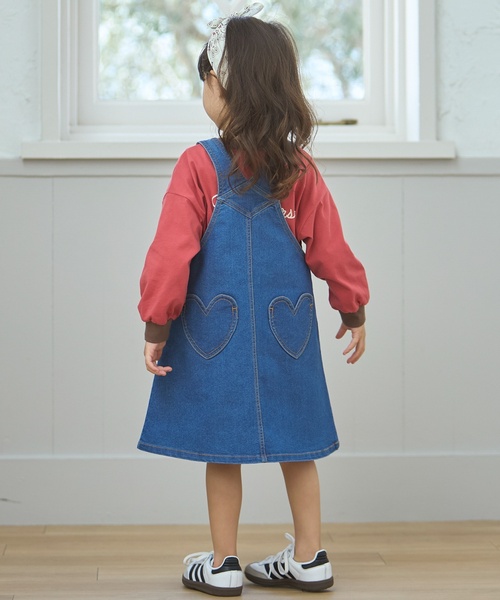 petit main（プティマイン）の「【Lee】サロペットスカート（ジャンパースカート・キッズ・ブルー・L(120-130cm)/S(80-90cm)/M(100-110cm)）」の2枚目の写真