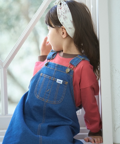 petit main（プティマイン）の「【Lee】サロペットスカート（ジャンパースカート・キッズ・ブルー・L(120-130cm)/S(80-90cm)/M(100-110cm)）」の4枚目の写真