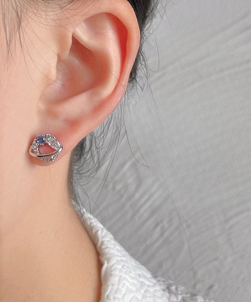 yu-ka(ユーカ)の「YU-KA:エレガントビジュー ミニピアス elegant bijou mini pierce(ピアス(両耳用)・レディース・シルバー・FREE)」の4枚目の写真