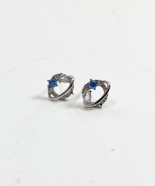 yu-ka(ユーカ)の「YU-KA:エレガントビジュー ミニピアス elegant bijou mini pierce(ピアス(両耳用)・レディース・シルバー・FREE)」の3枚目の写真