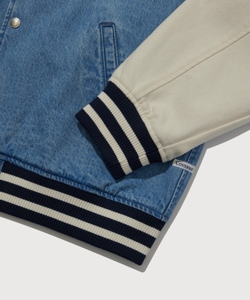 COVERNAT（カバーナット）の「[SOOBIN着用] RING-SPUN C LOGO DENIM VARSITY（スタジャン・メンズ・ブラック/ブルー・X-LARGE/LARGE/MEDIUM/SMALL）」の17枚目の写真