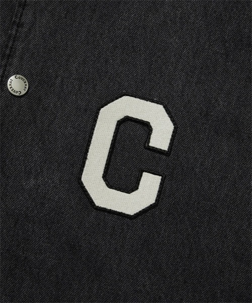COVERNAT（カバーナット）の「[SOOBIN着用] RING-SPUN C LOGO DENIM VARSITY（スタジャン・メンズ・ブラック/ブルー・X-LARGE/LARGE/MEDIUM/SMALL）」の10枚目の写真