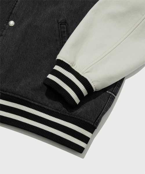 COVERNAT（カバーナット）の「[SOOBIN着用] RING-SPUN C LOGO DENIM VARSITY（スタジャン・メンズ・ブラック/ブルー・X-LARGE/LARGE/MEDIUM/SMALL）」の12枚目の写真