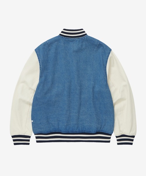 COVERNAT（カバーナット）の「[SOOBIN着用] RING-SPUN C LOGO DENIM VARSITY（スタジャン・メンズ・ブラック/ブルー・X-LARGE/LARGE/MEDIUM/SMALL）」の20枚目の写真
