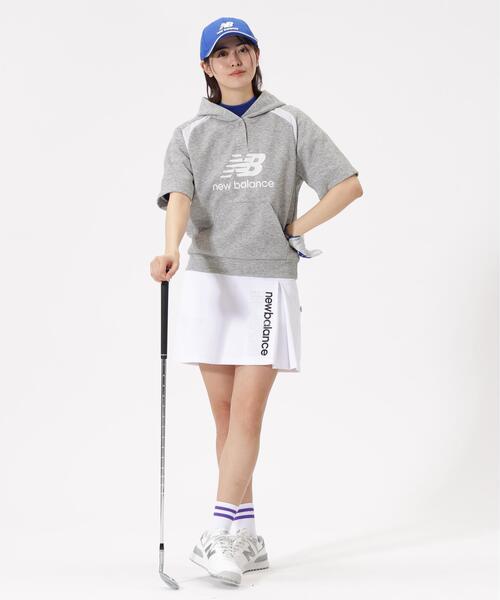 New Balance Golf（ニューバランスゴルフ）の「【new balance golf】ハーフスリーブ スウェット プルオーバー フーディー (WOMENS)（スウェット・レディース・グレー/ホワイト・LARGE/SMALL/MEDIUM）」の5枚目の写真