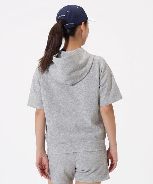 New Balance Golf（ニューバランスゴルフ）の「【new balance golf】ハーフスリーブ スウェット プルオーバー フーディー (WOMENS)（スウェット・レディース・グレー/ホワイト・LARGE/SMALL/MEDIUM）」の8枚目の写真
