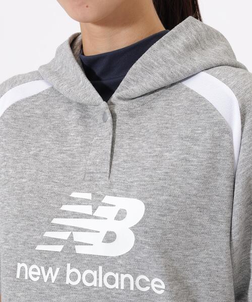 New Balance Golf（ニューバランスゴルフ）の「【new balance golf】ハーフスリーブ スウェット プルオーバー フーディー (WOMENS)（スウェット・レディース・グレー/ホワイト・LARGE/SMALL/MEDIUM）」の10枚目の写真