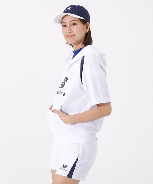 New Balance Golf（ニューバランスゴルフ）の「【new balance golf】ハーフスリーブ スウェット プルオーバー フーディー (WOMENS)（スウェット・レディース・グレー/ホワイト・LARGE/SMALL/MEDIUM）」の20枚目の写真