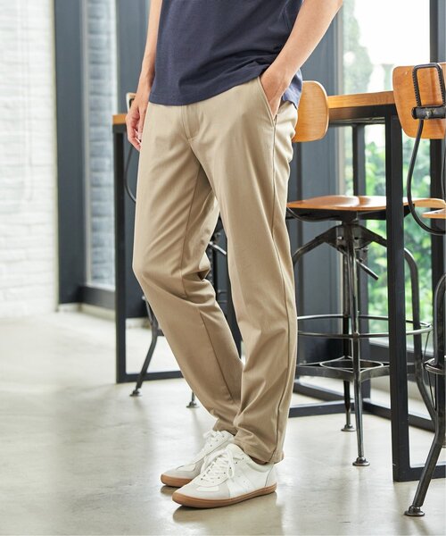 ikka(イッカ)の「【MonoMax × 小泉孝太郎】GOKU楽パンツ EASY STRETCH ピケ「小泉孝太郎さん着用モデル」GOKU楽パンツ EASY STRETCH ピケ(その他パンツ・メンズ・ネイビー/チャコール/ブラック/ベージュ/オフホワイト・S/XL/L/M)」の4枚目の写真