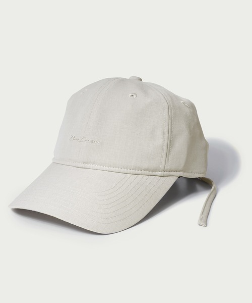 BEN DAVIS(ベンデイビス)の「LINEN LIKE LONG BRIM CAP/リネン風 バックリボン UVカット 接触冷感(キャップ・メンズ・ブラック/ベージュ/ピンク/ライトベージュ・FREE)」の3枚目の写真