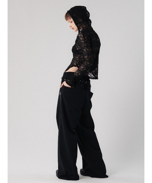 ELCHELE（エルチェレ）の「LACE HOODIE TOP（その他トップス・レディース・オフホワイト/カーキ/ベージュ/ブラック・FREE）」の9枚目の写真
