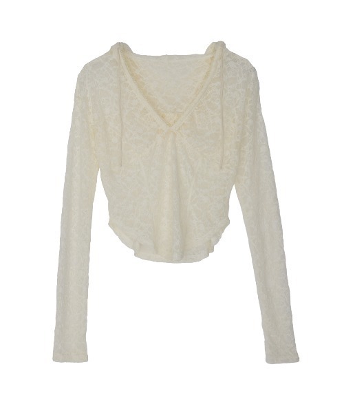 LACE HOODIE TOP（その他トップス）｜ELCHELE（エルチェレ）の