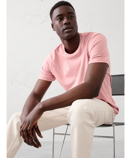 BANANA REPUBLIC FACTORY STORE(バナナリパブリック ファクトリーストア)の「BANANA REPUBLIC FACTORY STORE スタンダードフィット プレミアムウォッシュ クルーネック Tシャツ(Tシャツ/カットソー・メンズ・ベージュ/カーキ/グリーン/ピンク・M/S/XL/L)」の4枚目の写真